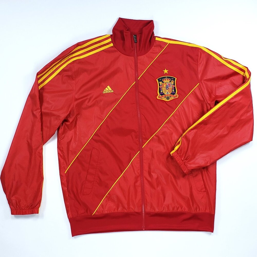 Adidas España National Team Presentation Jacket Red Yellow 2010-2012 FIFA Star L
